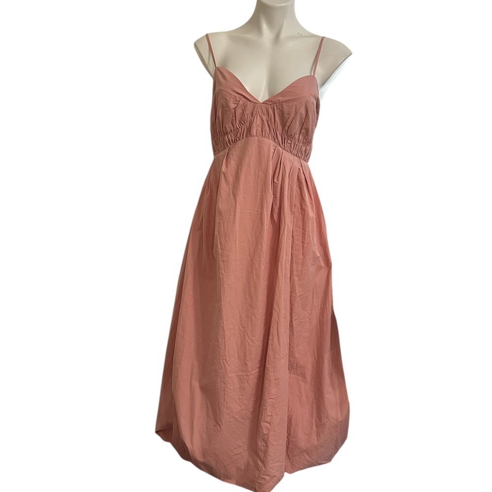 Elegant Pink Spaghetti Strap bubble Dress